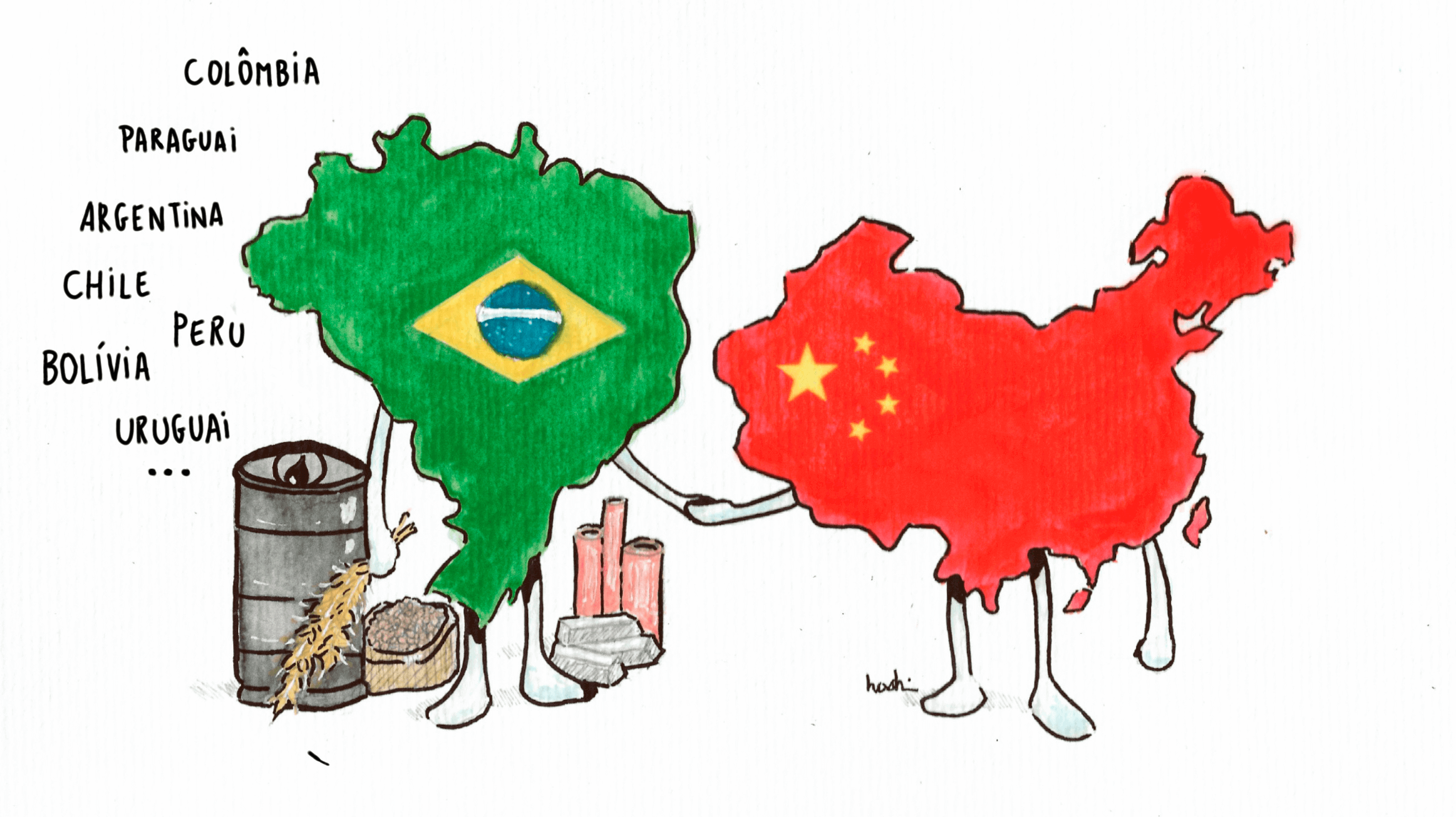 Ilustração sobre polarização politica